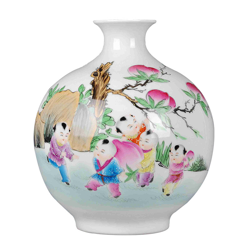 Jingdezhen ceramics new Chinese hand - made famous masterpieces vase household living room TV cabinet decorative furnishing articles flower arrangement