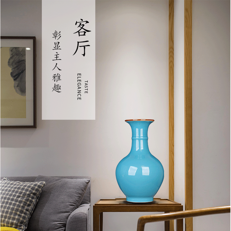 Archaize of jingdezhen ceramics up vases, flower arranging furnishing articles sitting room porch rich ancient frame of Chinese style household ornaments