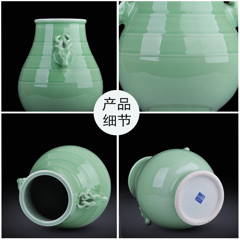 Jingdezhen ceramics vase flower arranging new Chinese style household, the sitting room porch decoration TV ark, rich ancient frame furnishing articles