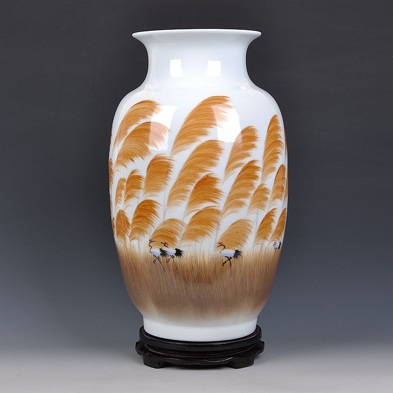 Hand - made famous masterpieces vase jingdezhen ceramic porcelain vases with modern decoration that occupy the home sitting room