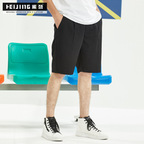 Heijingchao brand large size mens wear simple thin casual shorts fat man summer loose plus fat plus five-point pants