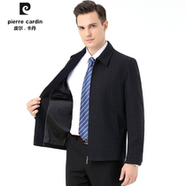 Pierre Cardan 2022 Spring Autumn New Middle Aged Men Jacket Jacket Turnover Dad Big Code Brands Mens Clothing