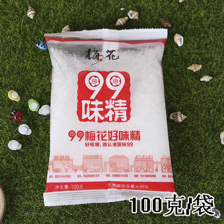 佰顺食杂店梅花99味精100g炒菜凉拌煲汤煮面调味品增鲜增香调料限庆安