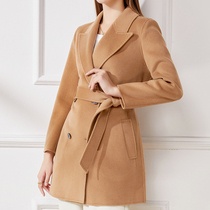 Double-sided cashmere coat women's short 2021 new high-end 100 small foreign fashion wool coat