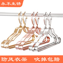 Windproof clothes rack Aluminum alloy household clothes rack Snap non-slip hanger High-rise outdoor blow-off drying clothes hanging clothes support