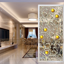 Art glass modern simple frosted tempered aisle entrance door shoe cabinet living room screen partition apple tree