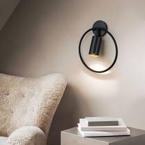 Wall lamp bedroom bedside LED lamp modern simple staircase living room background wall spotlight rotatable aisle wall lamp
