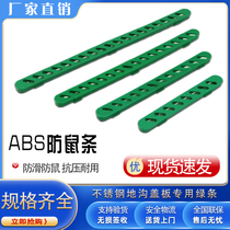 Stainless steel trench cover accessories Green plastic strip anti-rat strip rubber strip accessories ABS rainwater grate filter