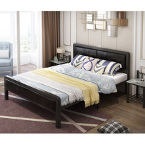 European-style economical iron bed light luxury widening and bold simple net celebrity apartment sheets double childrens bed modern simplicity