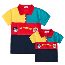 2021 new bread Superman parent-child dress lapel cotton short sleeve polo shirt family dress for three children