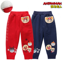 : Breadman warrior 2021 children plus velvet pants children Winter pants warm thick baby cotton pants