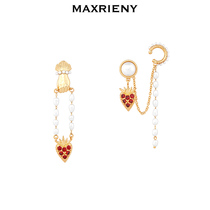 2021MAXRIENY romantic little red heart earrings