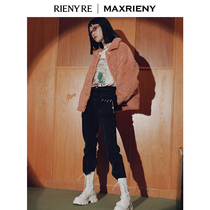 (RIENYRE series)MAXRIENY2020 winter new retro wild nine-point denim trousers women