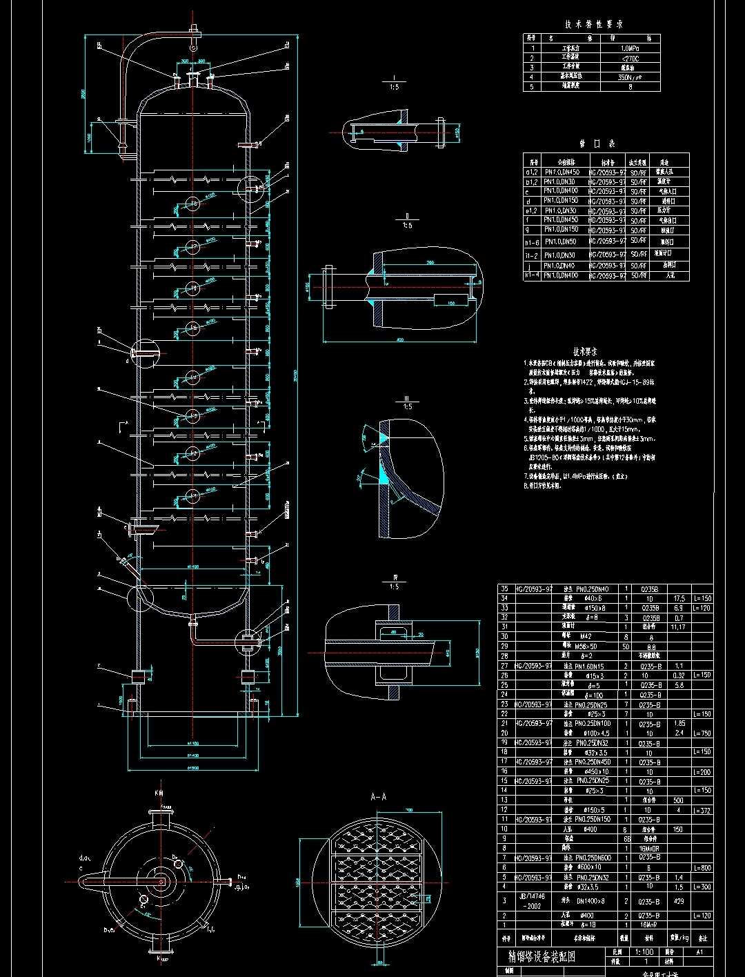 aspenpfd pid equipment assembly drawing for chemical engineering design