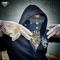 OGMC Locomotive Tide Card Hareindian Take Iron Retro Motorcycle Full Finger for Goat Leather Full Leather leather gloves