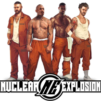 Nuclear Explosion Boomer American Prison American Prisoners Gang Hard Han Jailbreak Orange Pure Cotton Casual Loose big code Mens overalls Long pants