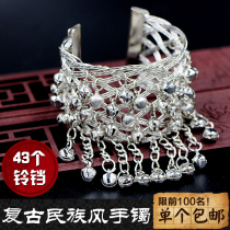 Ethnic retro bracelet handmade dance bell bracelet foot ring 43 bells must be used on stage