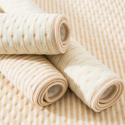 婴儿彩棉隔尿垫防水透气棉垫子2条 商品反馈