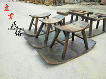 Nostalgic rice field farm equipment transplanting stool old-fashioned farming equipment farming old bench folk custom old objects farming display