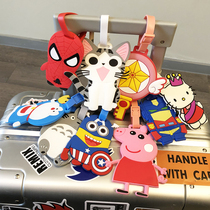 Silicone luggage tag large collection travel cute interstellar ice cream abroad trolley case luggage luggage check tag