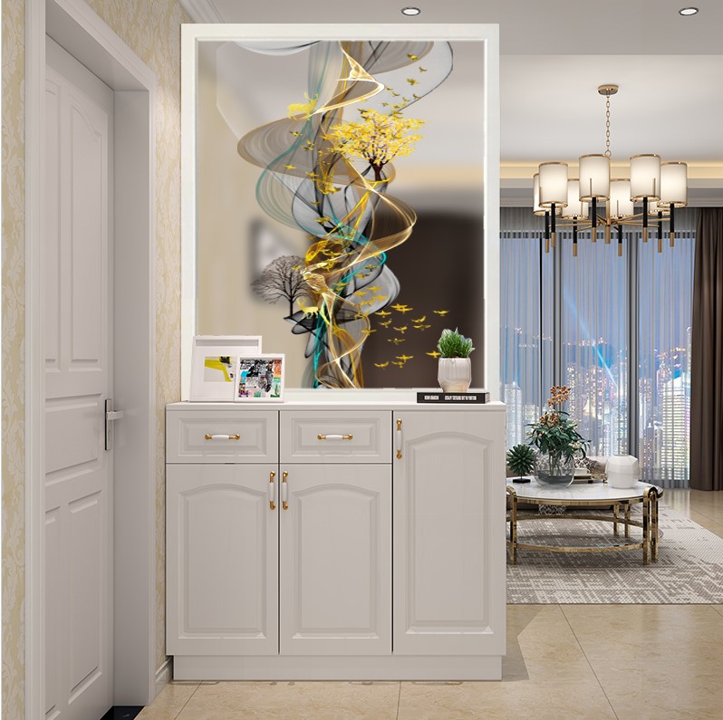 Art glass entry cabinet shoe cabinet decoration is simple modern light luxury screen partition small household entrance entrance