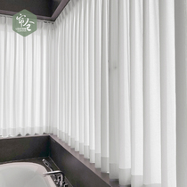 Curtain warehouse 2021 Japanese designer anti-perspective wrinkle heat insulation anti-UV sunscreen screen screen curtain memory shaping