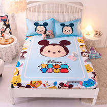 Q version of Mickey cartoon cotton bed single piece Simmons protective cover cotton childrens bed cover cushion dust cover