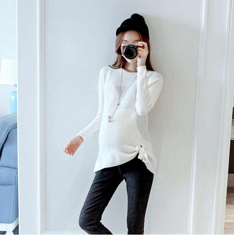孕妇毛衣秋装韩版宽松时尚针织套头打底衫怀孕期秋冬季孕妇装上衣