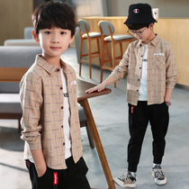 Boys' autumn shirt 2020 new children's long sleeve shirt spring autumn Korean style pure cotton tops