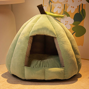 ເຮືອນແມວສໍາລັບທຸກລະດູການປິດ cat bed pet dog small dog kennel autumn and winter cat house for cats to sleep in winter