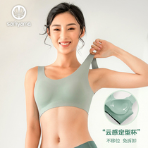 samyama seamless sports underwear women's comfortable shockproof hanging fixed breast cushion beauty back fitness yoga bra