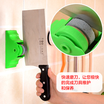 Home stationary knife sharpening machine with base grinding knife stone kitchen kitchen knife with double face safety fast sharpening machine