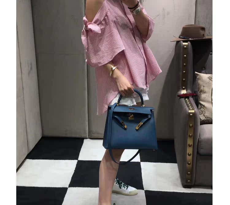 寶格麗女士手錶粉色 托麗薩2020夏季新款女裝時尚潮流上衣五分袖粉色條紋露肩襯衫 寶格麗女表