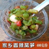 Farm salted lettuce Pickled lettuce appetizing meals Anhui specialty homemade pickled pickled pickled green lettuce bottled