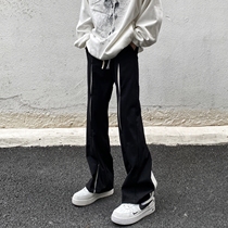 Non-tides Near High Street Tide Card Vibe Breeze Microlakly Easy Tug Casual Open Fork Broadlegged Pants Spring Summer Men