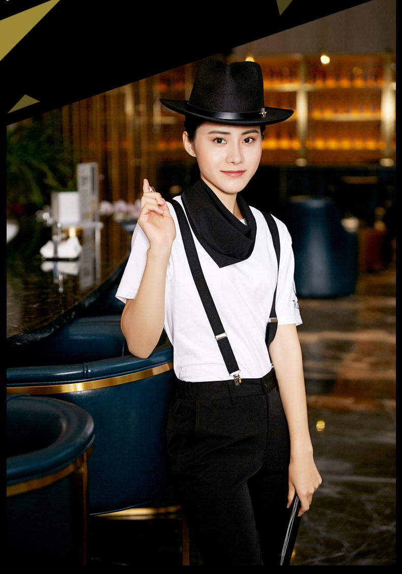 夜场酒吧会所服务员工作服夏季酒店餐饮时尚休闲工装短袖套装t恤