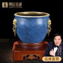 Copper Palace cylinder Cornucopia ornaments Entrance Home decoration Lucky Copper cylinder incense burner Living room Bogu frame Crafts