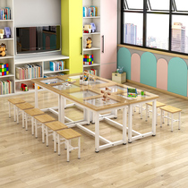 Tempered Glass Painting Table Fine Arts Table Kindergarten Elementary School Chairs Hosting Training Drawing Room Drawing Table Handmade Table
