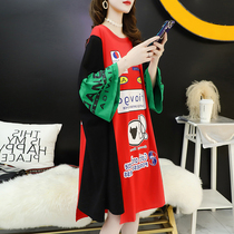 Gestational Maternity Postnatal out of fashion Fashion Loose Blouse Summer Big in the middle of the summer Large size Breast-feeding Short Sleeves Laced Dress