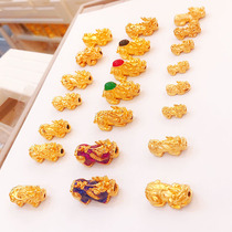 Personality Diy Hand Woven Beads of Everest Imitation 3d Hard Gold Sarkin Leopard Bracelet Accessories Gilded Ornament Accessories