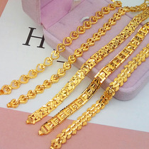 New sweet and peach heart-shaped bracelet woman Shakin European coins Bronze Gold Plated Ornament Simulation Fake 24k Gold Loving Bracelet