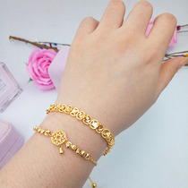 100 hitch chaise numismatic bracelet 24k gold plated gold color Eurocoin ornament simulation Sharkin bracelet for a long time