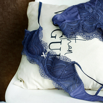 Peach neon dress exquisite eyelash lace thin model with steel ring bra set