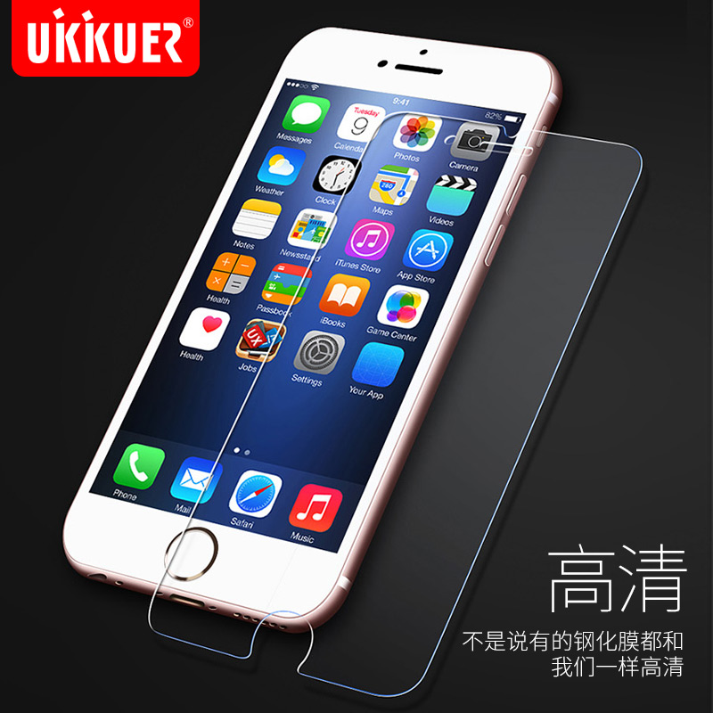 ukkuer苹果6钢化膜iphone6高清保护膜4.7防指纹防爆i6手机贴膜六产品展示图4