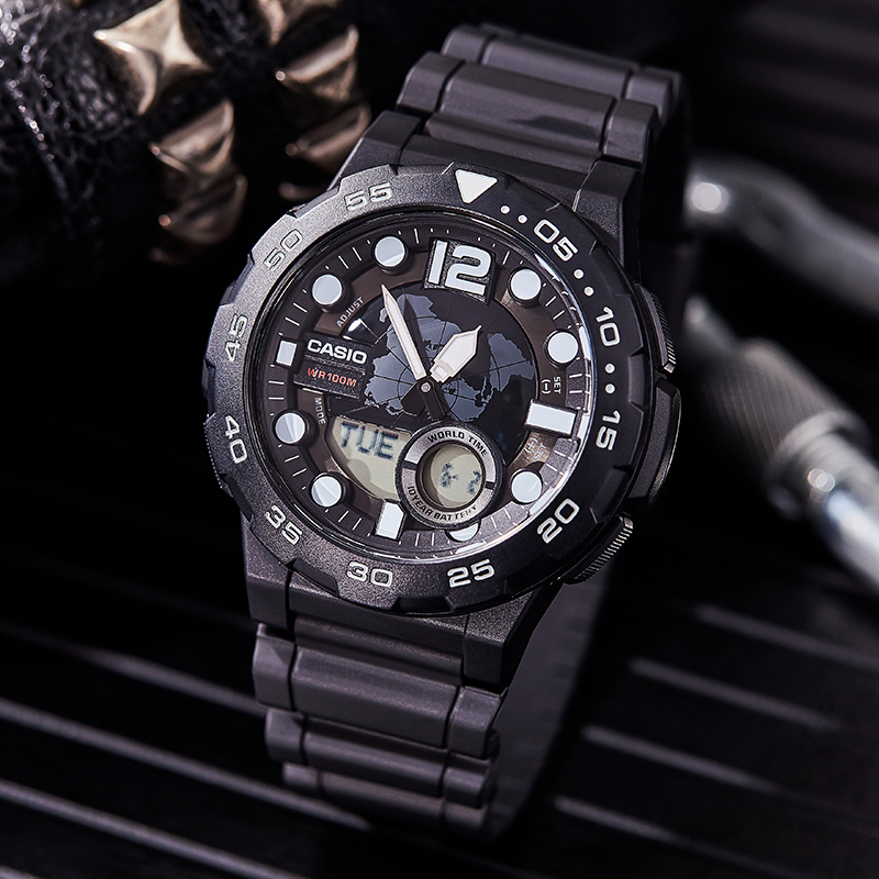 hongkong direct mail casio watch men and women bla gold sports waterproof electronic watch aeq-110w-1a