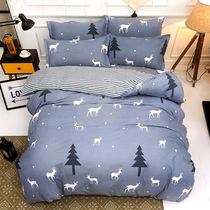 Bedding four-piece cotton cotton 1 8 double bed single quilt cover 3 student bedroom 4 set