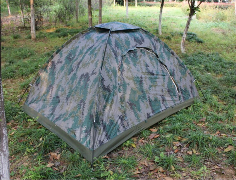 07数码单兵拉练迷彩帐篷单人2人3人-4人户外沙滩钓鱼防雨室内帐篷