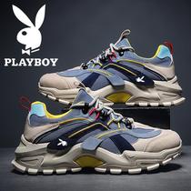 Flowers Playboy mens shoes Winter 2020 Old Daddy Shoes Men Ins Plus Velvet Trends 100 Hitch Sports Casual Shoes