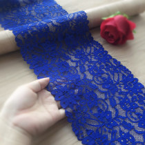 18 cm of treasure blue thickening and widening fine embroidery elastic hollow lace lace dress wrapped chest accessories