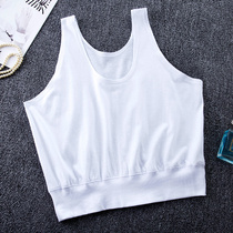 3 pieces of clothing Xia Zhong old woman short vest underwear female pure cotton big size old man undershirt bra mother hanging thin vest